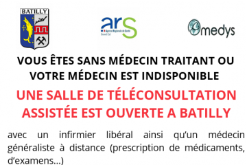 Nouveauté à Batilly :  salle de téléconsultation assistée