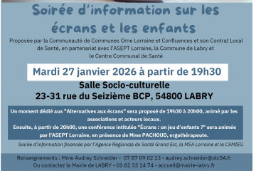 Soirée d'information sur l'impact des écrans sur les enfants
